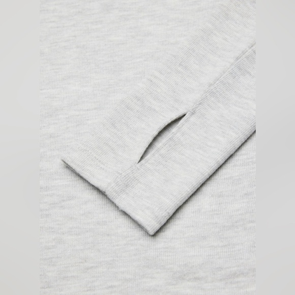 Aritzia Matching Set Destination Longsleeve Recharge Pant Heather Light Grey - Picture 13 of 15